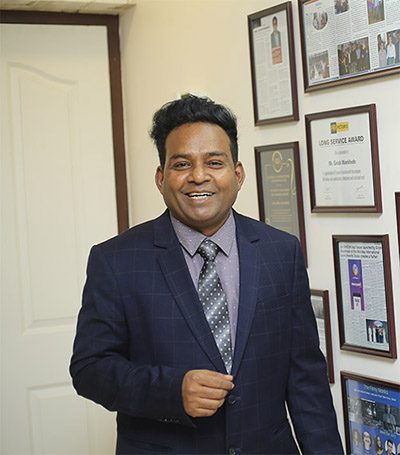 Girish Wankhede, founder of Entity One, in his office
